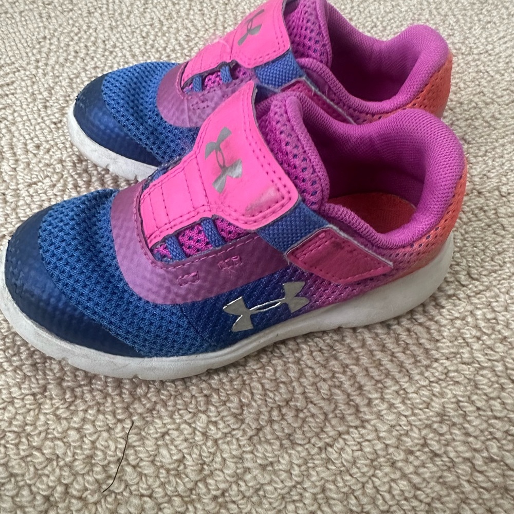 Under Armour Kids' Vibrant Pink and Navy Sneakers